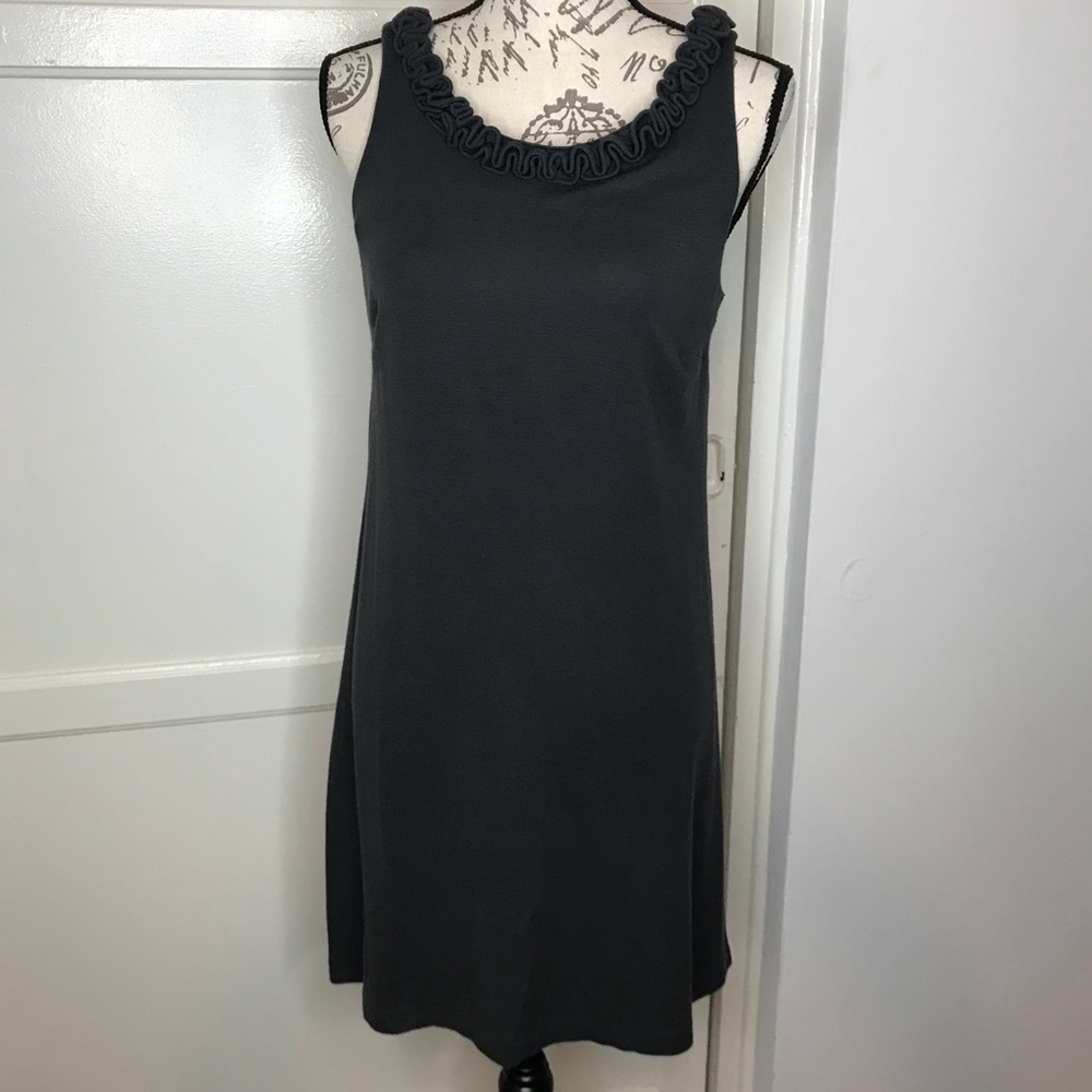 J. crew sleeveless Dress gray size Small ruffle